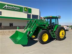 1995 John Deere 7400 MFWD Tractor W/Loader 