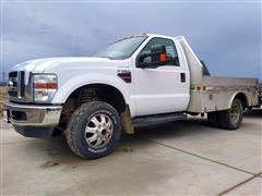 2008 Ford F350 XLT Super Duty 4x4 Flatbed Pickup 