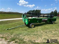 1998 John Deere 925 25' Platform W/header Trailer 