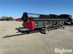 2010 Massey Ferguson 8200-25 Platform Flex Header w/ Trailer 