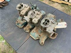 1957-58 Chevrolet / Oldsmobile Tri Power Intake Manifold & Carburetors 