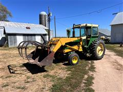 1968 John Deere 4020 2WD Tractor W/Koyker K5 Loader 