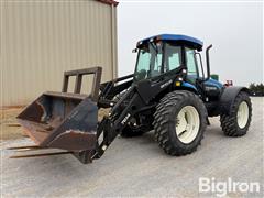 1998 New Holland Versatile TV140 Bi-Directional 4WD Tractor W/Loader 