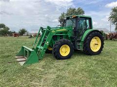 John Deere 6430 Premium MFWD Tractor W/673 Loader & Bucket 