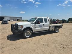 2015 Ford F350 Super Duty 4x4 Extended Cab Flatbed Pickup 