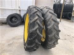 John Deere Inside Front Wheels And Tires For MFWD Tractor 