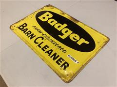 Badger Barn Cleaner Sign 