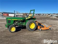 1989 John Deere 850 Compact Utility Tractor W/Woods 6' Finish Mower 