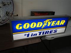 Goodyear "#1 In Tires" Light Up Sign 