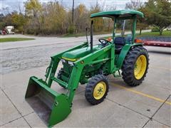 1992 John Deere 970 Compact Utility Tractor W/Loader 