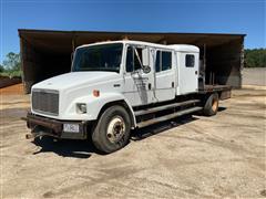 2002 Freightliner FL70 S/A Triple Crew Cab Flatbed Truck 