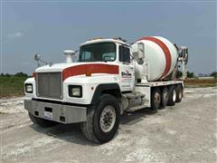 1999 Mack RD690S Quad/A Concrete Transit Mixer Truck W/Bridgemaster Booster 