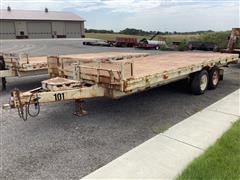 1989 Evans-Plugge T062FB T/A Deck Over Flatbed Trailer 