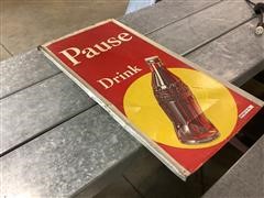 Coca-Cola Antique Tin Sign 