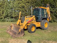 1997 John Deere 410E Turbo 4x4 Loader Backhoe W/4-IN-1 Bucket & Extendahoe 