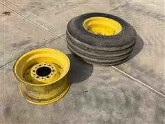 John Deere 15” Front Rims W/ Tire 