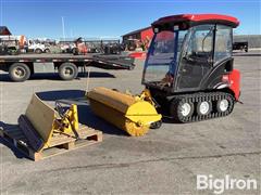 Toro Groundsmaster 7210 Enclosed Cab Tracker w/ Front Broom/Sweeper & Angle Blade 