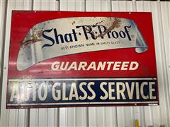Shat R Proof Windshield Metal Sign 