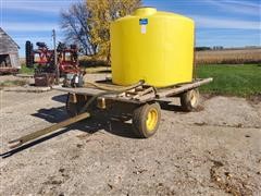 1300-Gallon Water Poly Tank On Running Gear 