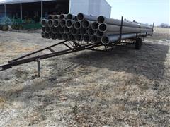 Tex-Flow 8" Irrigation Pipe On Trailer 