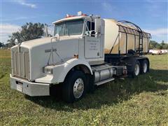 1996 Kenworth T800 T/A Liquid Fertilizer Tender Truck W/Poly Tank 