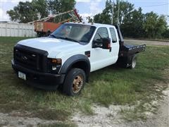 2008 Ford F450 4x4 Extended Cab Dually Flatbed Pickup 