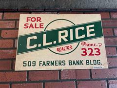 C.L. Rice Realtor Sign 