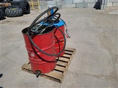 Oil/Grease Barrels W/Pumps 