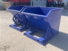 Suihe 42" Industrial Tipping Steel Forklift Dumpsters 