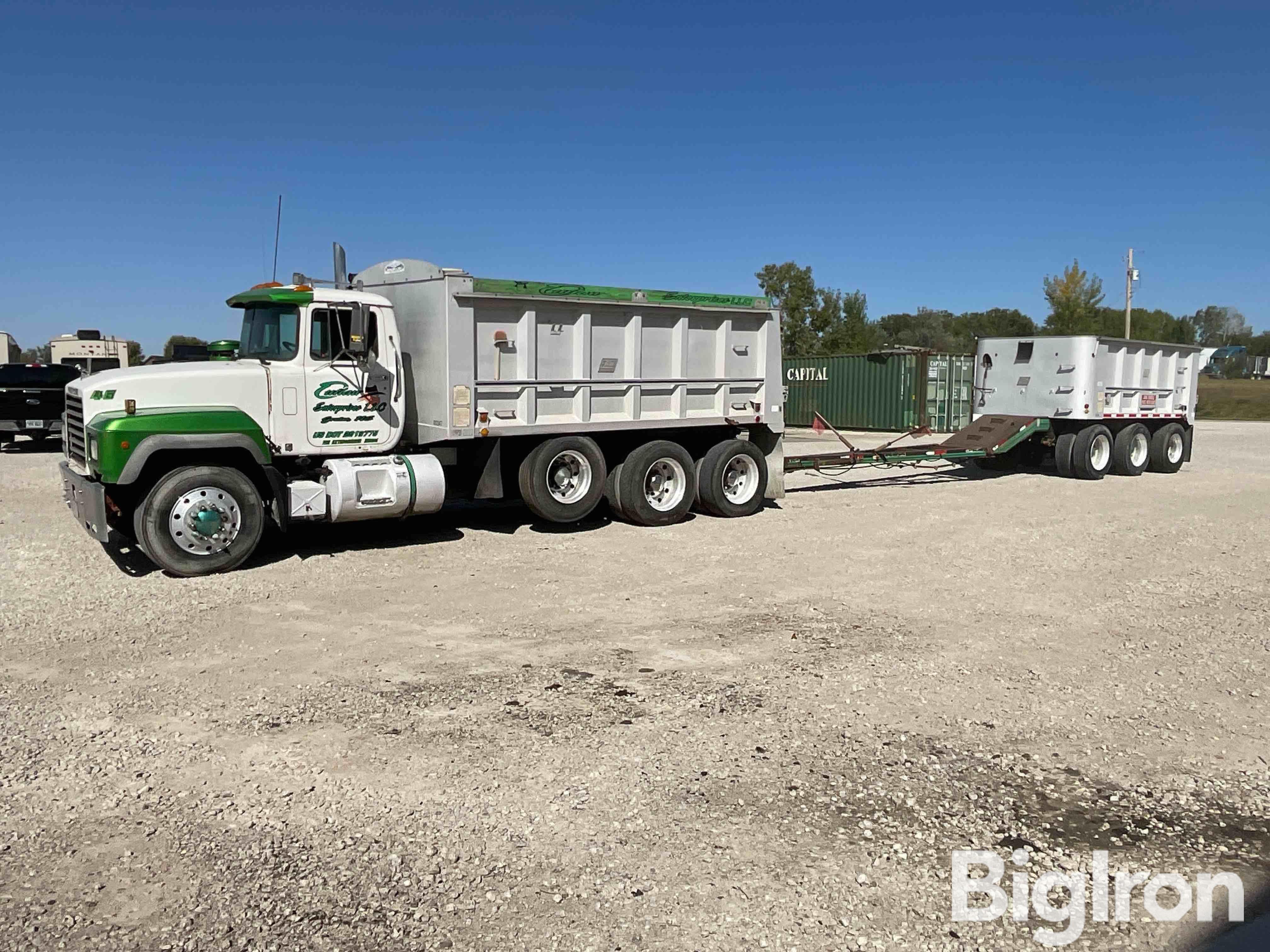 1997 Mack RD688S Tri/A Dump Truck W/Tri/A Pup Trailer 