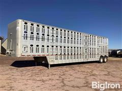 1998 Wilson PSDCL-306 Aluminum T/A Cattle Pot Livestock Trailer 