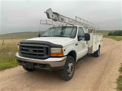 1999 Ford F450 Super Duty S/A Well Pump Service Truck W/5T Smeal Hoist 