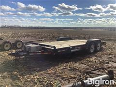 2012 Trailerman 18' T/A Flatbed Car Hauler Trailer 