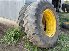 Firestone 20.8-38 Radial Tires & Rims 