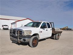 2009 Dodge RAM 3500 SLT 4WD Crew Cab Flatbed Pickup 