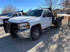 2008 Chevrolet 3500 HD 1-Ton Flatbed 4X4 Diesel Pickup 