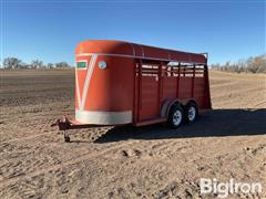 1981 Kiefer Bumper Hitch T/A Stock Trailer 