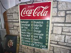 Coca-Cola Metal Menu 