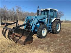 1991 Ford 7710 MFWD Tractor W/Grapple Loader 