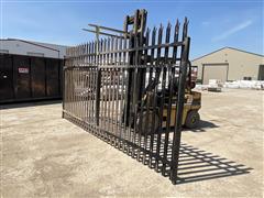 8' X 16' Decorative Steel Fence/Gate Section 