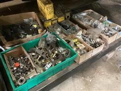 Nuts, Bolts, Hydraulic Fittings & Empty Ammo Boxes 