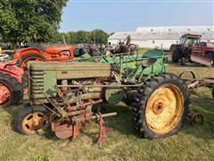 1941 John Deere H 2WD Tractor W/Cultivator 