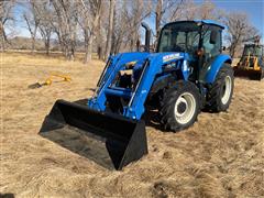 2016 New Holland T4.90 MFWD Tractor W/Loader 