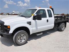 2009 Ford F250 XL 4x4 Extended Cab Flatbed Pickup 