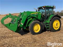 2008 John Deere 7730 MFWD Tractor w/ 746 Loader 