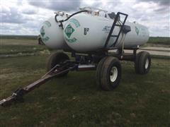 Duo Lift Dual 1000-Gallon NH3 Tanks W/Running Gear 