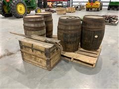 Rail Car Mover, Whiskey Barrels, & Trunk 