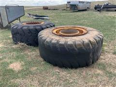 Construction Tires W/Rims 