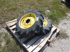 Goodyear Power Torque 7.2x16 Bar Tires On JD 6 Bolt Wheels 