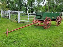 John Deere/Mitch High Wheel Wooden Wagon 